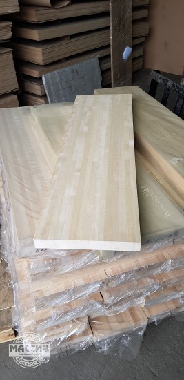 Щит мебельный из Березы цельноламельный 40*600*1200 АА